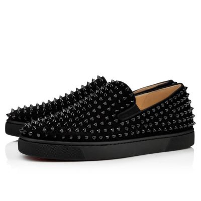 Zapatos De Barco Roller Christian Louboutin Hombre - Negros - 1210004BK01